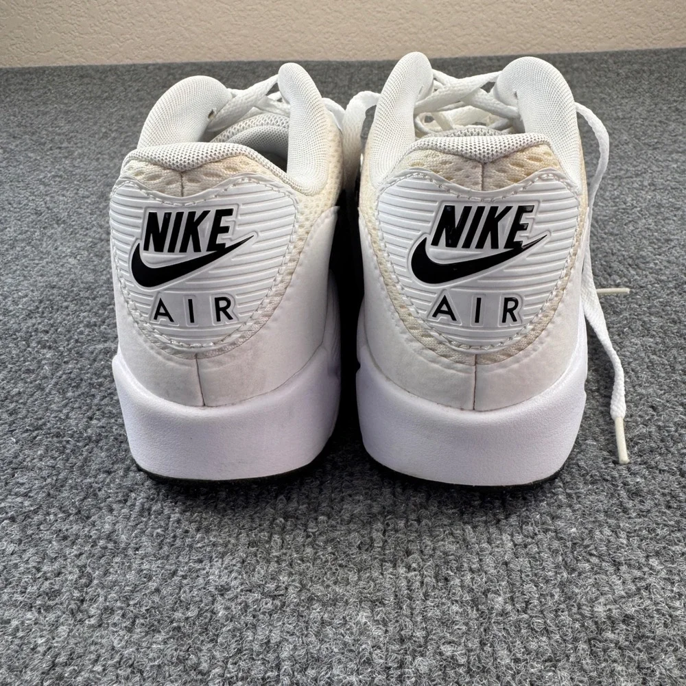 Nike Air Max 90 G Golf Shoes Mens 9.5 White Black Good CU9978-101 Spikeless
